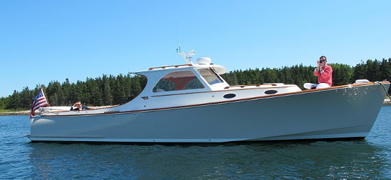 Hinckley Picnic Boat at anchor