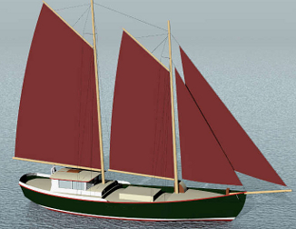 60' steel cargo schooner