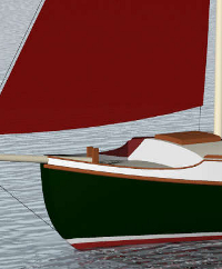 Tamara, 24’ Raised Deck Canoe Yawl 