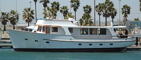 60' classic wooden motor yacht Vaquero