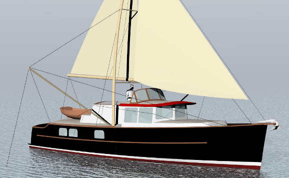 Passagemakerlite 46 plus 450 square foot auxiliary sailing rig