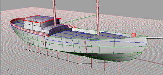 60' Steel Cargo Schooner, CAD drawing planview