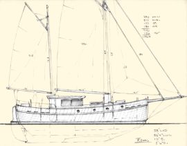 first development cartoon of the Pilot Bay 38