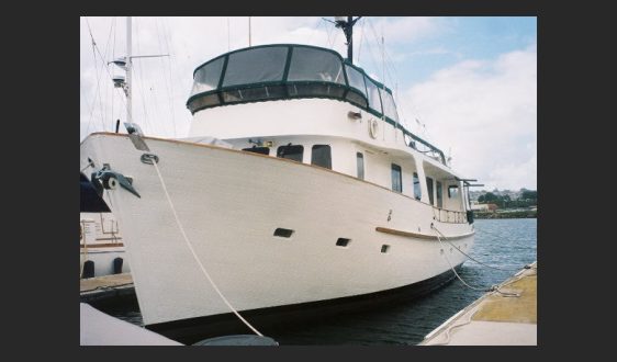 wooden motor yacht Vaquero before refit