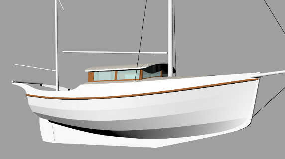  plywood trailerable motorsailer~ Small Boat Designs by Tad Roberts