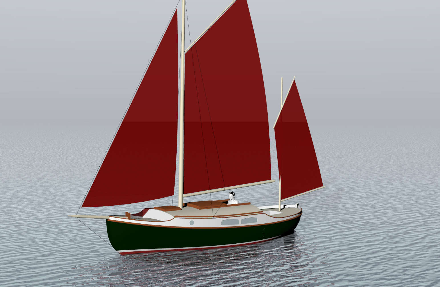 canoe yawl model tamara 24 raised deck canoe yawl model