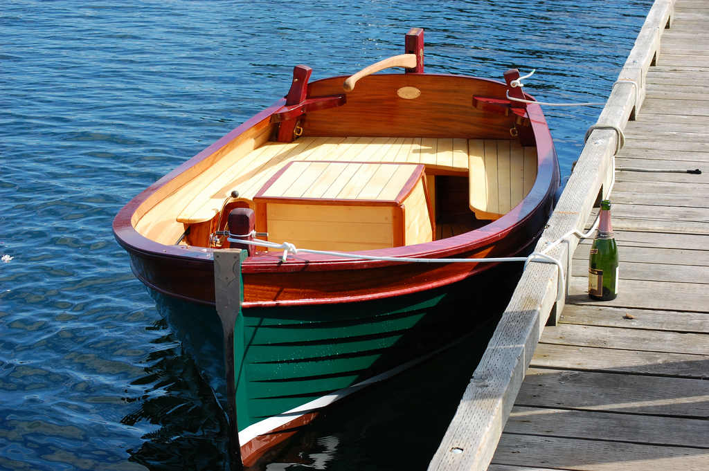 , workboat, tug. Traditional design, strong lightweight modern wooden 