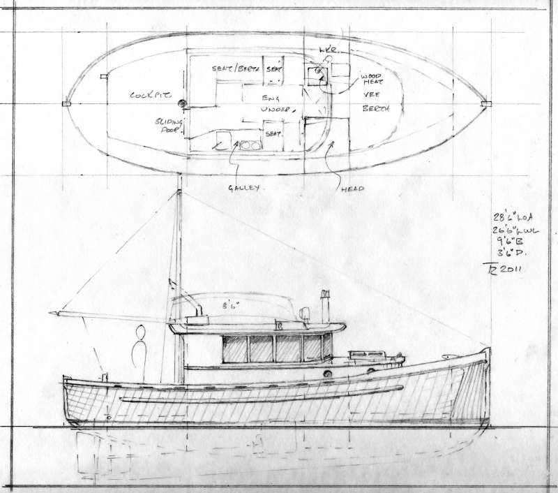 Double Ender Boat Plans Design