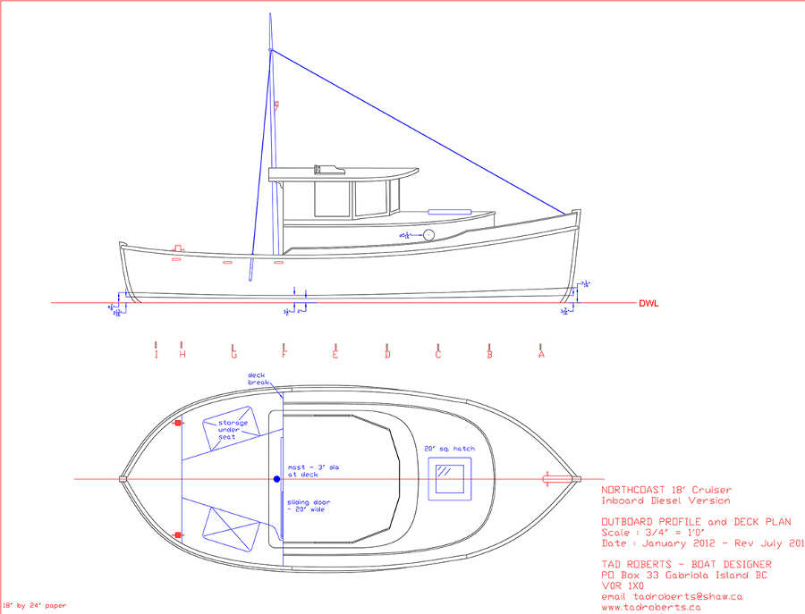 Displacement Power Boats to 30'~ Small Boat Designs by Tad Roberts