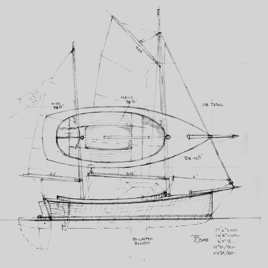 Pender Harbour 17 Daysailer ~ Sail Boats Under 29'~ Small Boat Designs 