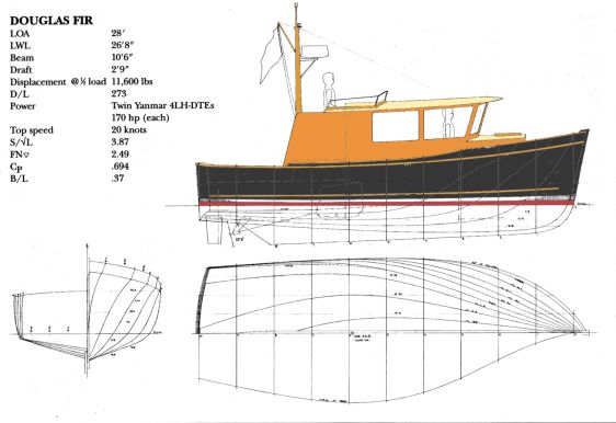 Douglas Fir 28' Displacement Boat